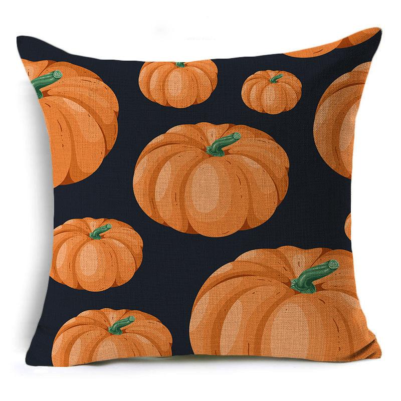 New Thanksgiving Pumpkin Linen Pillow Cover Festive Home Decoration Pillow Cushion Cover