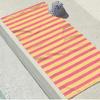 Stripe Print Soft Absorbent Beach Towel Skin Friendly for Beach Yoga Bath Swimming Pool Gift for Family Friends