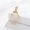 S925 Silver Women's Oval Round Pendant Setting for Inlay - Light Luxury Necklace Accessory