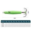 Multiple Hook Squid Fishing Lures Glow In Dark Coating Precisions Weight Marking For Performances