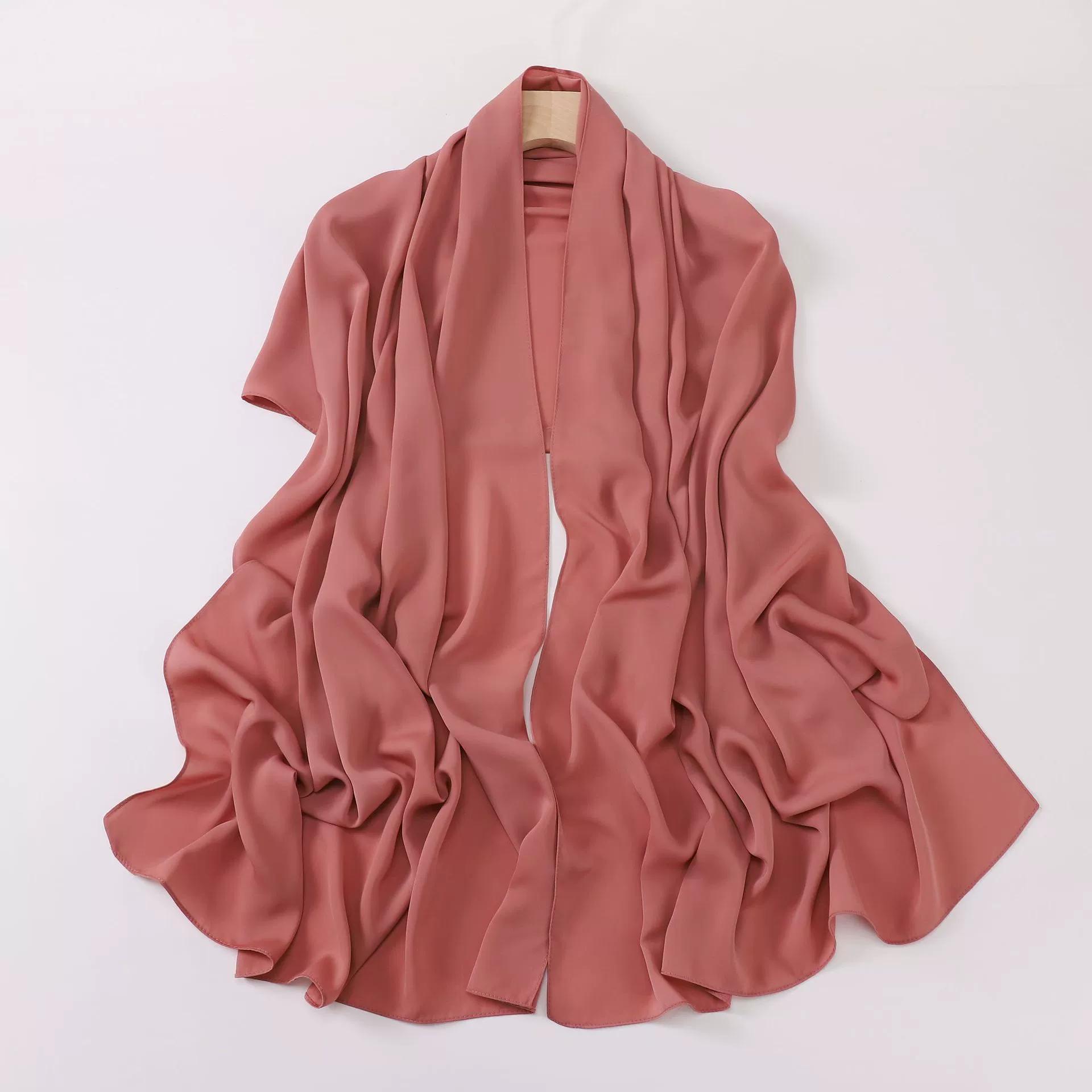 

New Premium Hijabs For Momen Not Easy To Wrinkle Metal Bead Chain Long Hijab Yarn Scarf Headscarf Muslim Fashion Turbans Ramadan