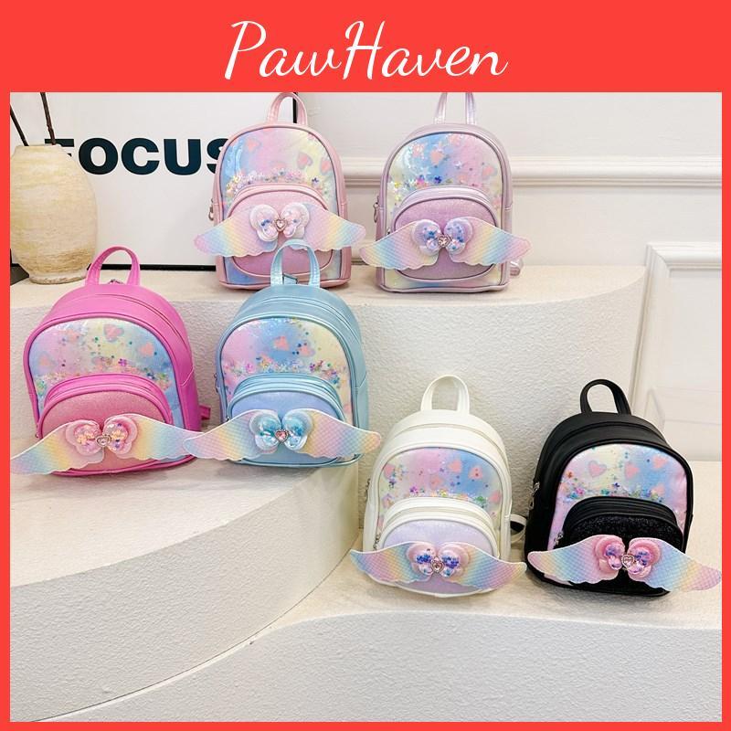Heart Shaped Sequins Pattern Wings Backpack Children Schoolbag Fashion Gift