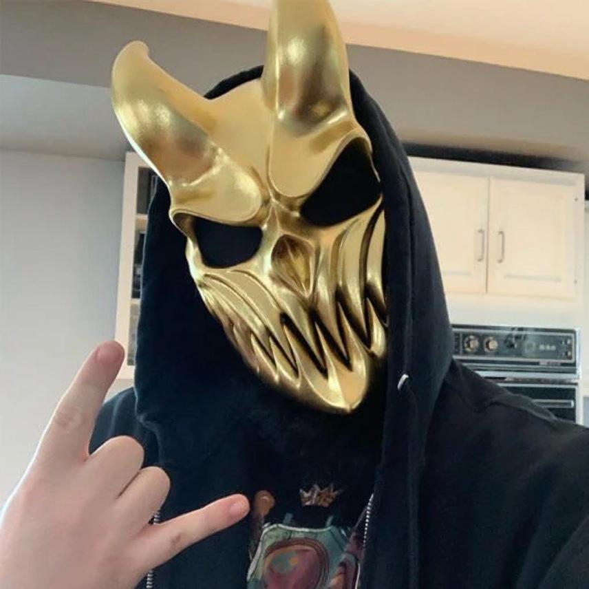 PVC Mask With Movable Mouth Russian Deathcore Band Cosplay Prop Party Costume Accessory Horror Scary Dress Up Decoration
