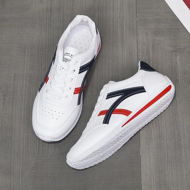 Pantofi sport de primăvară și vară pentru femei, din piele, albi, pantofi de alergare Forrest Gump