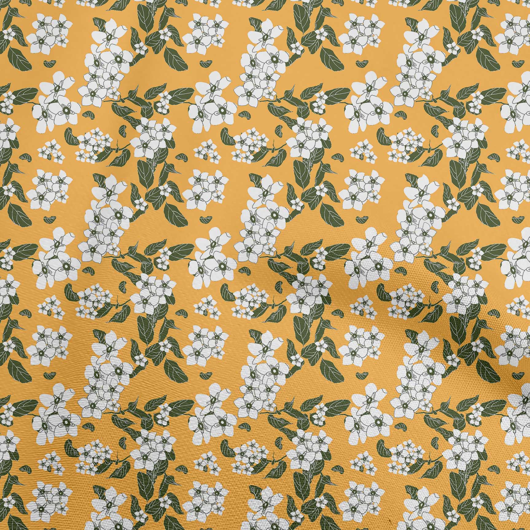 

OneOone Бавовняний поплін Блакитна тканина Дитяча квіткова сукня Тканина Тканина з принтом у дворі 42 дюйми 42 Inch Wide - Viscose Chiffon жовтий