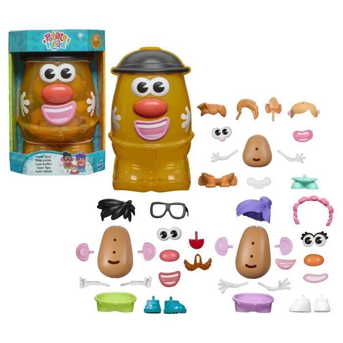 Potato Head Méga patate coffret avec 42 pièces dont une boîte de rangement, jouets préscolaires créatifs pour enfants, dès 2 ans