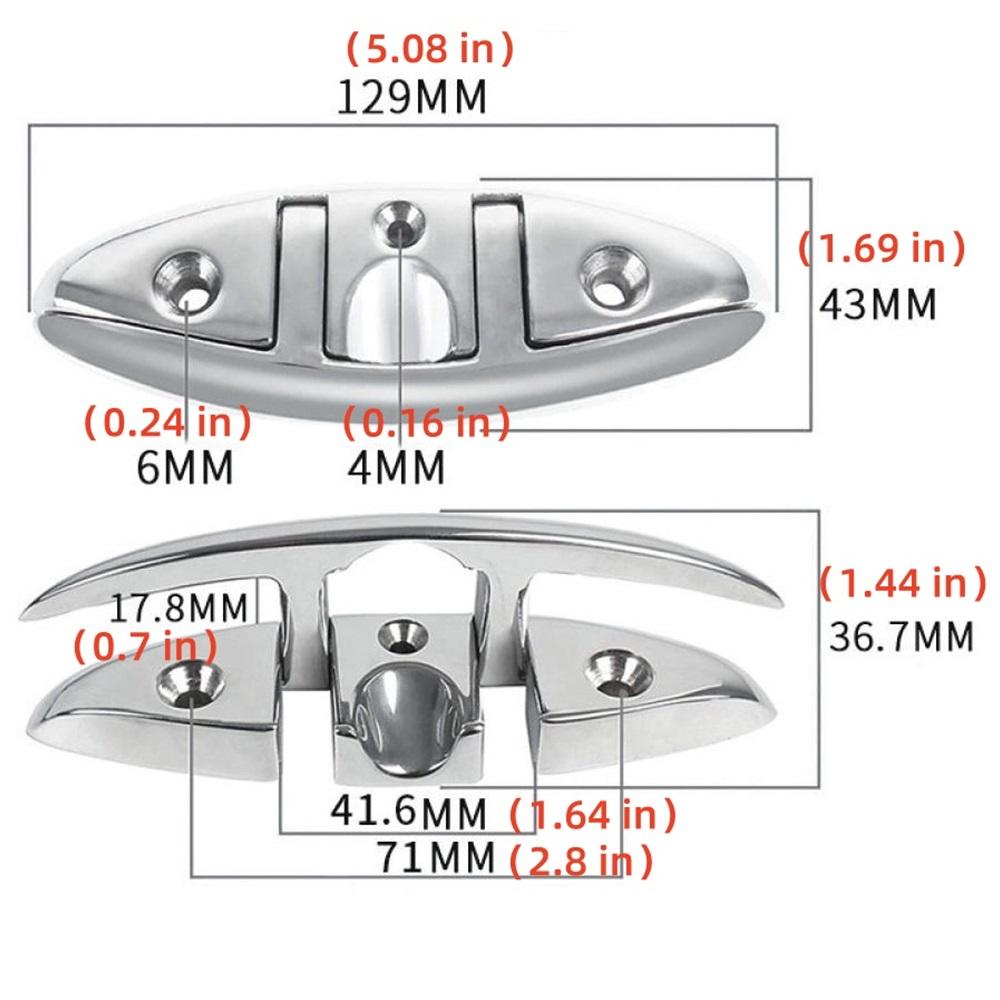 

Подъемные тросовые болты Аксессуары для яхт Морские принадлежности для яхт Скрытые тумбы из нержавеющей стали 316 129mm