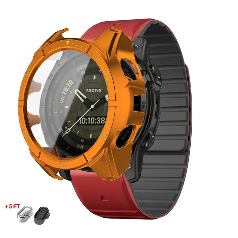 Strap+Case For Garmin Fenix 8 47 51mm Tempered Glass Cover Magnetic Silicone Band QuickFit Bracelet Protector Fenix8 Accessories