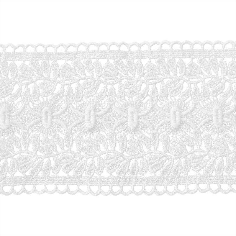 2 Meter 9 cm breit Baumwolle weiß beige wasserlösliche Stickspitze Heimstoff Damenbekleidung Kinderbekleidung Stoffzubehör