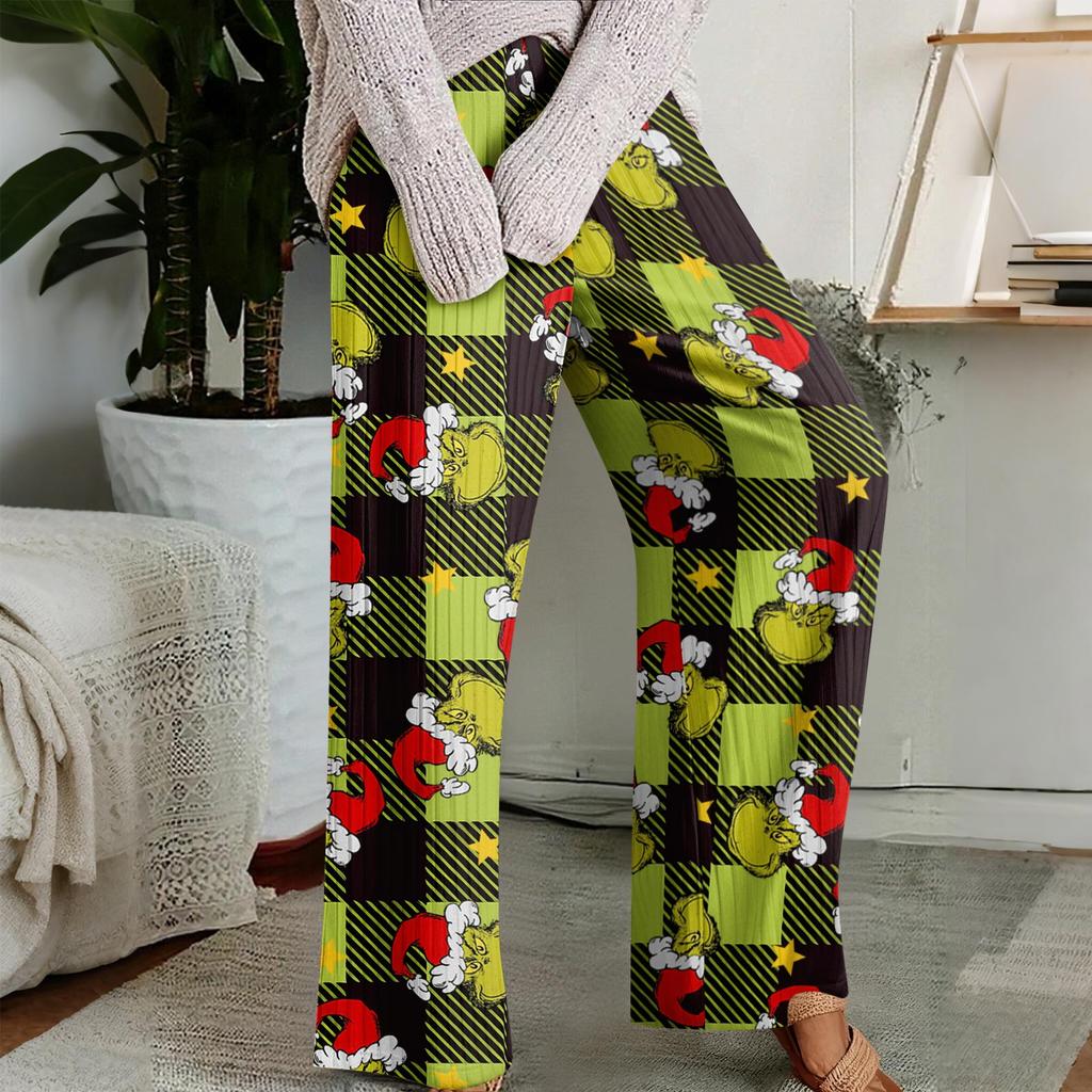 Pyjamahose , Nachtwäsche , Lässige Hose mit elastischem Kordelzugbund , Bequeme Hose mit geradem Bein und lockerer Passform