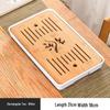 Handmade Bamboo Double-Layer Tea Tray with Drainage