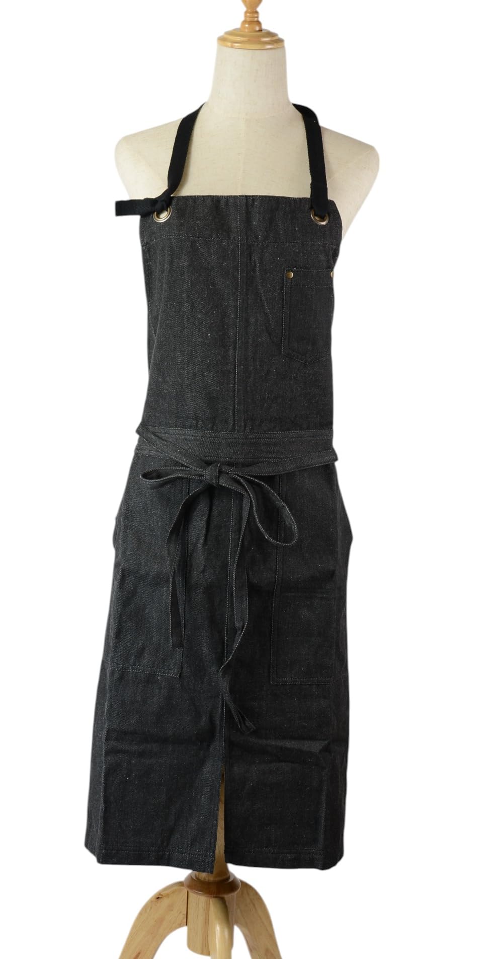 

Friends Hill Long Apron Denim Stand Black