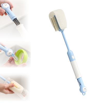 1/2Pcs 6-in-1 Water Bottle Cleaning Brush Food-Grade Bristles Multifunctional Bottles