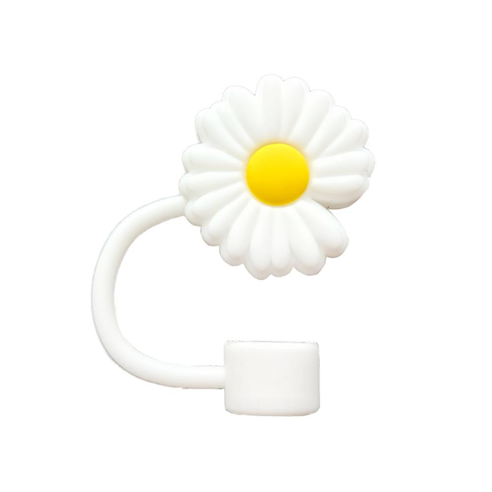 Erdbeere Gänseblümchen 10mm Strohkappe Strohstopfen Stroh Staubschutz Tasse Zubehör