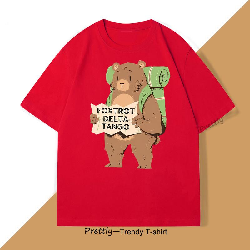 T Shirt Foxtrot Delta Tango Graphic T Shirts for Men Women Loose Casual Clothing Fashion Short Sleeve Tshirt