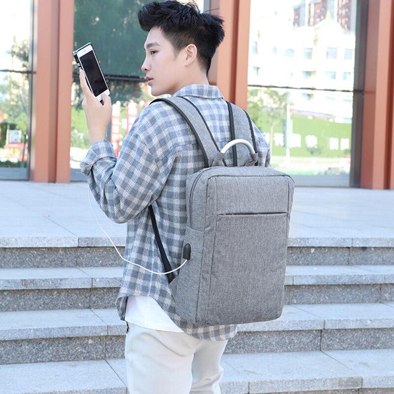Mochila de hombre con interfaz de carga USB Viaje de negocios Bolsa de  ordenador portátil Mochilas male leisure Mango de aluminio de gran  capacidad comprar a buen precio — entrega gratuita, reseñas