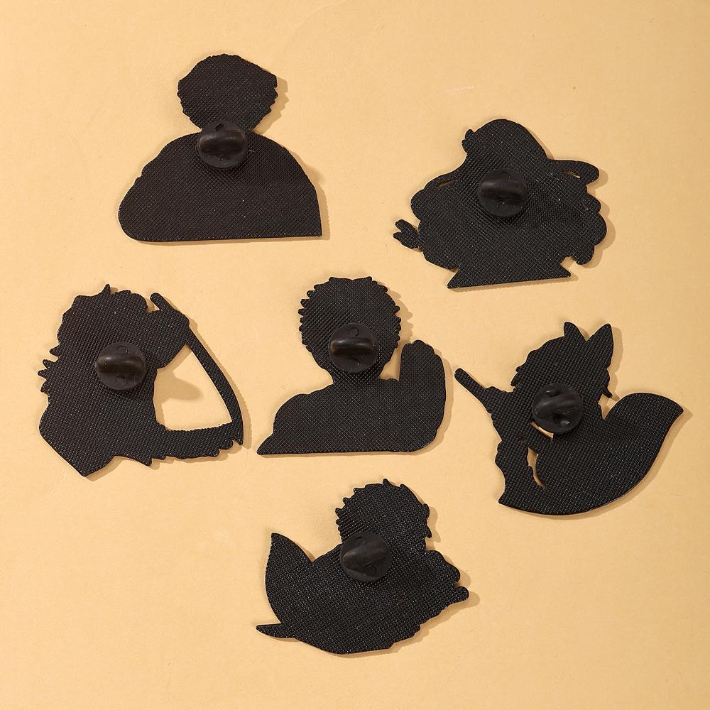 6Pcs/Lot Animation Demon Slayer Costume Play Brooches Lapel Badges Kamado Tanjiro Nezuko Character Bagpack Accessories Animation Design Theme