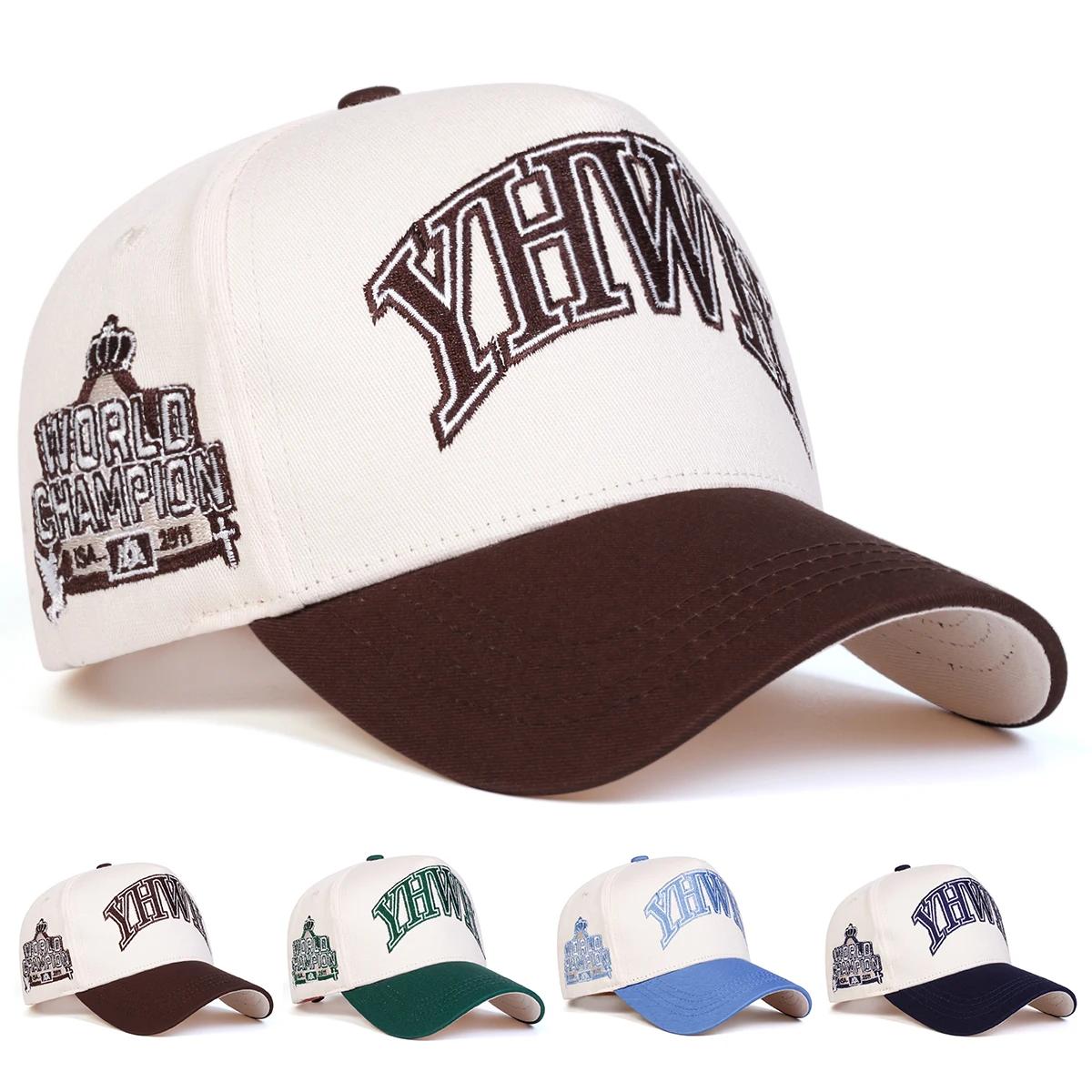 Yiran Bag Women's Unisex Yhwh Letter Embroidery Baseball Caps Spring Autumn Outdoor Sunscreen Hat Adjustable Casual Trucker Hats