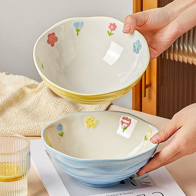 8palcová keramická miska na polévku a nudle Kbelíková čepice Miska na ramen Nová miska na šnečí nudle 7palcová polévková miska Velká miska Nádobí