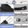 [JASGOOD] Men's Mesh Belt, Elastic, Braided, 33mm Wide, Large Size, No Holes, Golf, Casual, Work, Unisex, White
