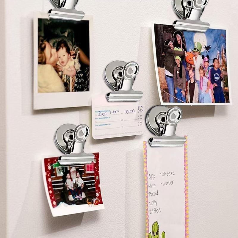 3Pcs Strong Magnets Magnetic Clips Bulldog Clips Heavy Duty Magnetic Clips Perfect For Whiteboard Magnets Photo Displays Home