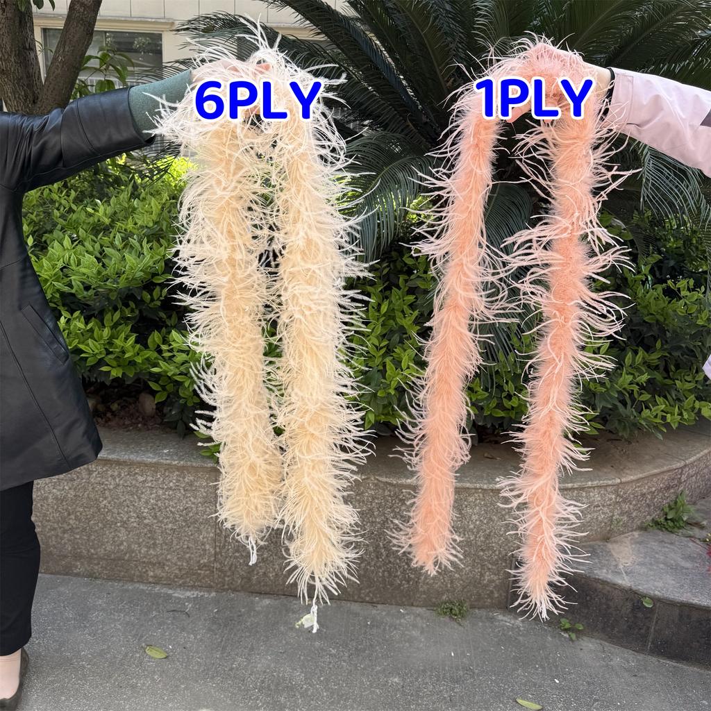 DIY Weißer STRAUSSENFEDER boa 1 6 10 15 35lagig Straußenfeder boa Besatz Tanzkleid Hochzeit Basteln Halloween Kundenspezifische Lieferung auf Lager
