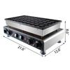 VEVOR 50PCS Mini Dutch Pancake Maker, Non-stick Stainless Steel Dorayaki Baker, 1800W Commercial Electric Poffertjes Grill Pan