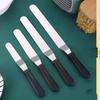 Stainless Steel Curved Cake Spatula with Plastic Handle - 6", 8", 10", 12"