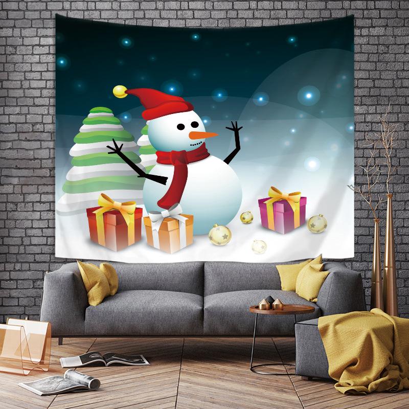 Tapiserie vánoční série, sněhové vločky, los, vánoční stromky, ozdobné tapiserie Santa Clause