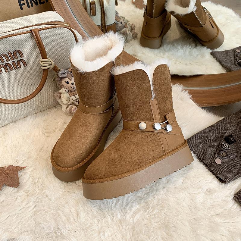 

Женские мягкие эластичные зимние теплые утепленные сноубутсы на толстой подошве, нескользящие, износостойкие, для активного отдыха на открытом воздухе, спортивные хлопковые ботинки 40 верблюд