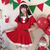 [Milky Time] Christmas Cosplay Santa Miniskirt Short Sleeve Off-the-Shoulder Santa Outfit Set
