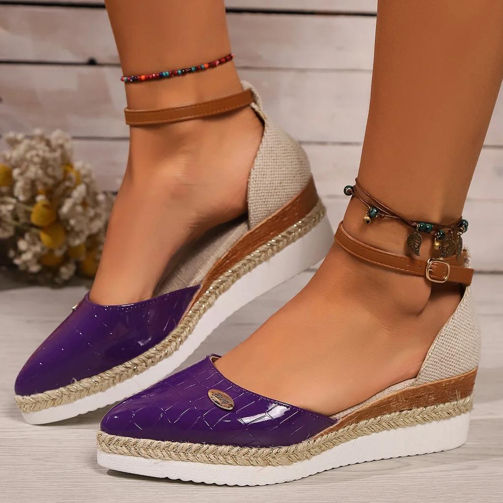 Fashion Women's New Retro Wind Slippers Versatile Heel High Fashion Casual Sandals