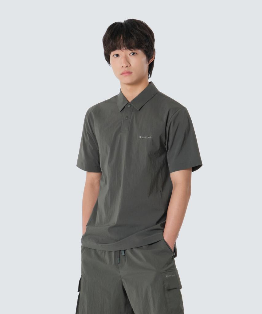SNOWPEAK APPAREL Root Short Sleeve Polo Shirt (S26Mmrps60) Rustic Khaki