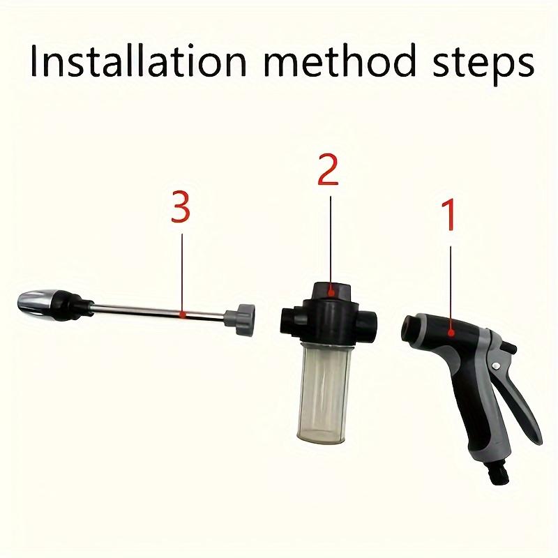 Heavy-Duty High-Pressure Water Gun with Long Handle for Car/Vehicle Washing, Garden & Home Use Hose-Connector Compatible