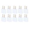 10PCS  To  Adapter Portable Travel Pure Copper 2 Prong Plug Converter for Cellphone Laptop Hair