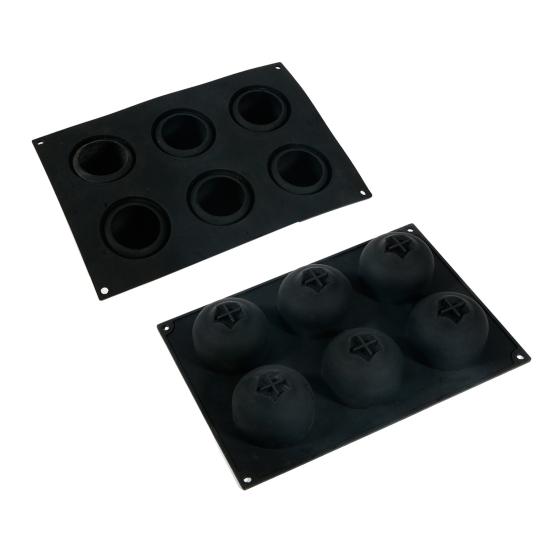 Silicone Baking Mold 6-Cavity Blueberry Non-Stick Flexible Cake Mold for Candy Chocolate Reusable Dishwasher Safe Bakeware for DIY Kitchen