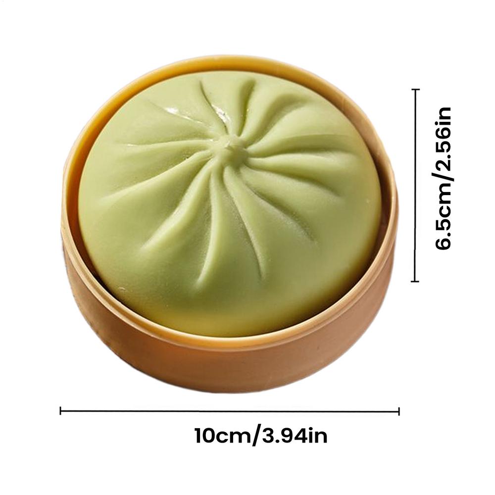 Funny Rubber Sensory Squeeze Toy Rebound Calming Steamed Bun Shape Sensory Squeeze Toy Novelty Stress Relief Toys aldult Kids