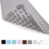 Transparent PVC Anti-slip Bathroom Mat with Suction Cups - Large Diamond Design for Fast Draining