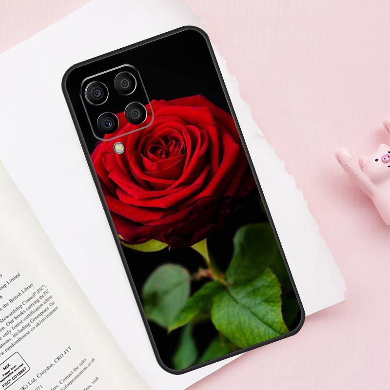 Red Rose Flower For Samsung Galaxy M31 M32 M12 M52 M13 M33 M53 M11 M51 M15 M55 M14 M34 M54 M30s M20 Case