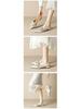 Weiwei Girl Pearl Rhinestone Slip-on Closed Toe Sandals - Women's Chinese Style Flat Heel Half Slippers for Summer