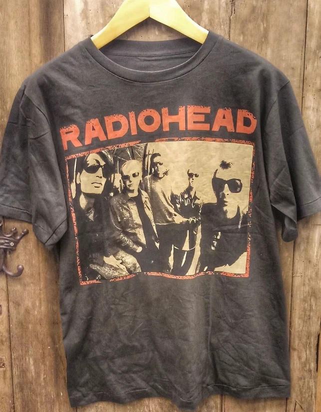 Редкий! Хлопковая винтажная футболка с принтом группы Radiohead для мужчин и женщин, горячая новинка, унисекс S