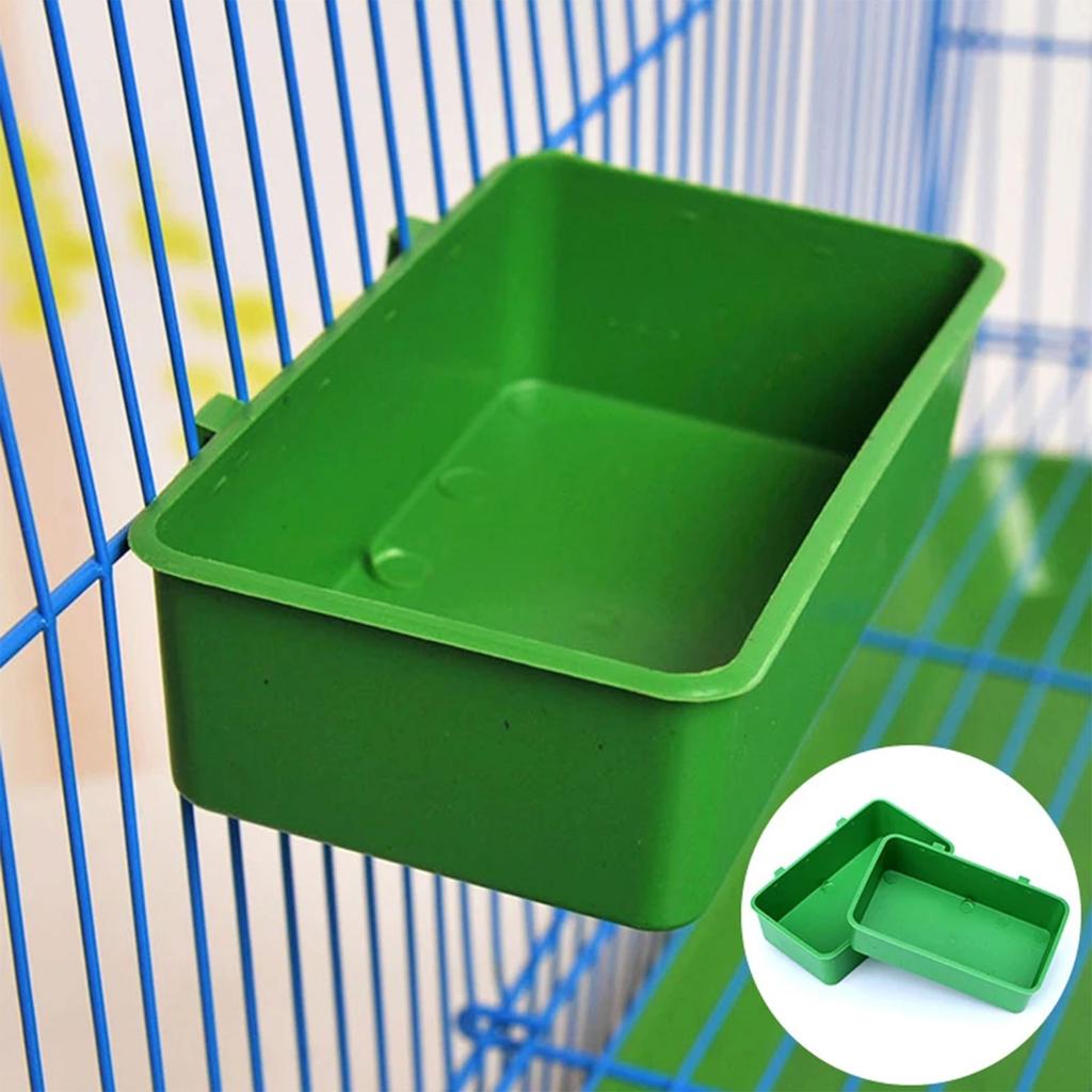 Cage Feeder Cups Hanging Chicken Water Cup Feed Bowls with Hooks for Pigeon Plastic Feeding Dish Multifunctional Bird Ba