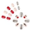 Full Cover Stick On Nail ABS Snowflakes Glittering Short Square Christmas Party Supplies Nail Art Decoration