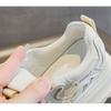 100% Echtes Leder Schuhe Damen Mode Sneaker Flache Plateau Höhenvergrößernde Schuhe 7cm Marke Damen Freizeitschuhe Schwarz Beige