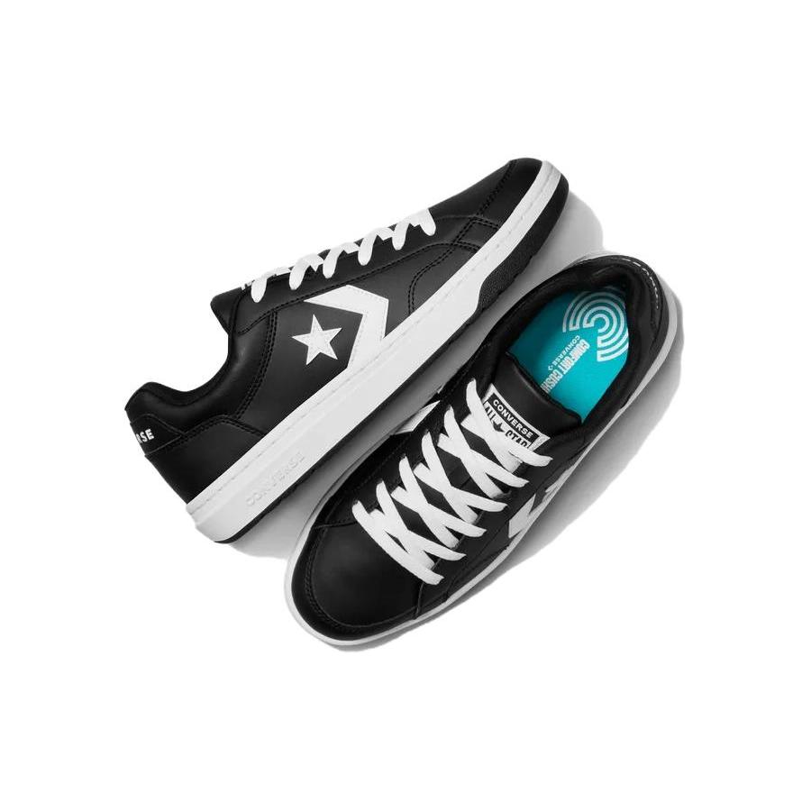 Converse Pro Blaze V2 נוחות עמידות להחלקה איזון קלות נמוכות נעלי סקייטבורד יוניסקס שחור לבן A06630C