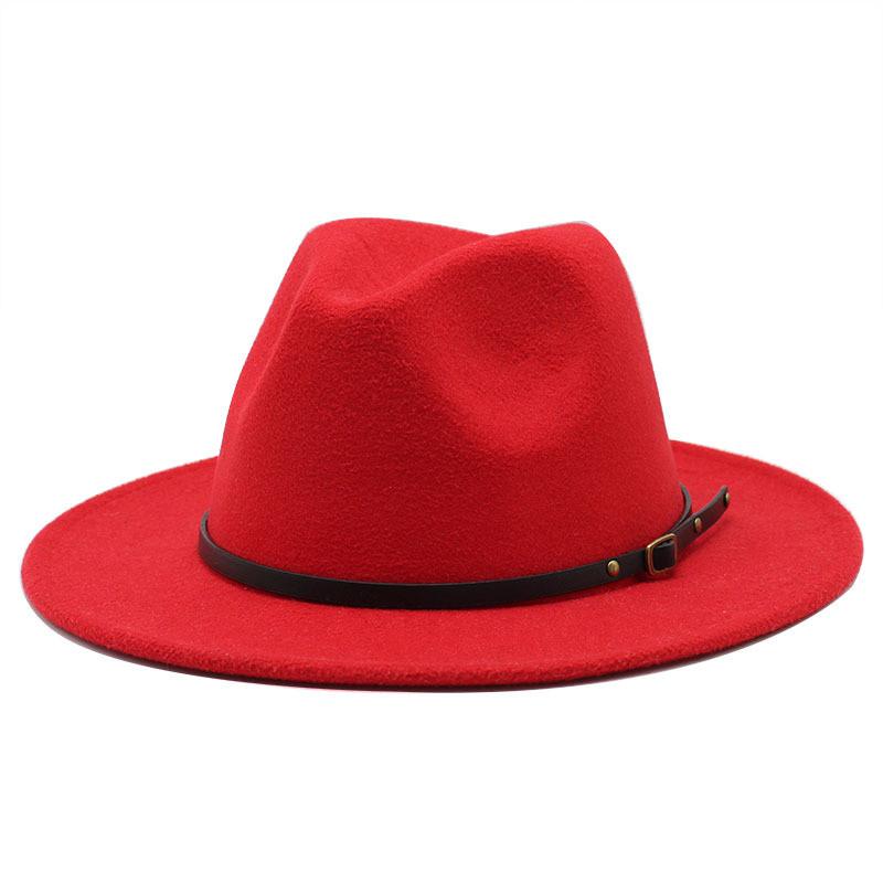 Vintage British Style Wool Felt Fedora Hat For Women With Wide Brim And Breathable Design