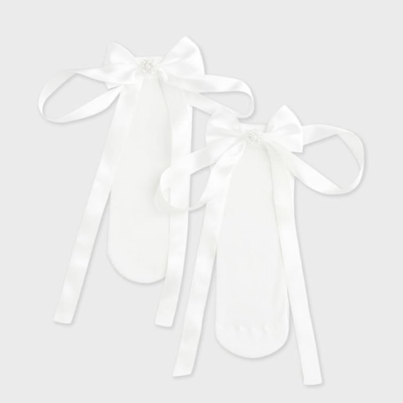 HUGDAY [20 Denier] Mini Bell Ribbon Ankle Stockings