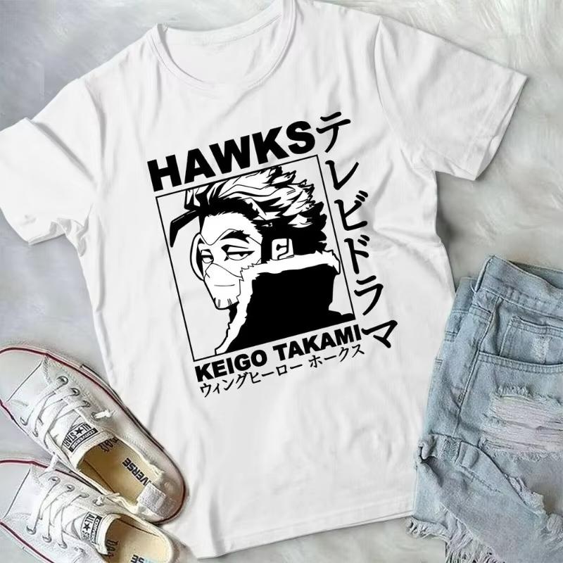 

Trend Summer 2025 Cosplay Neutral HAWKS Keigo Takami My Hero Boku No Hero BNHA MHA Anime Manga New Unisex T-Shirt 4XL