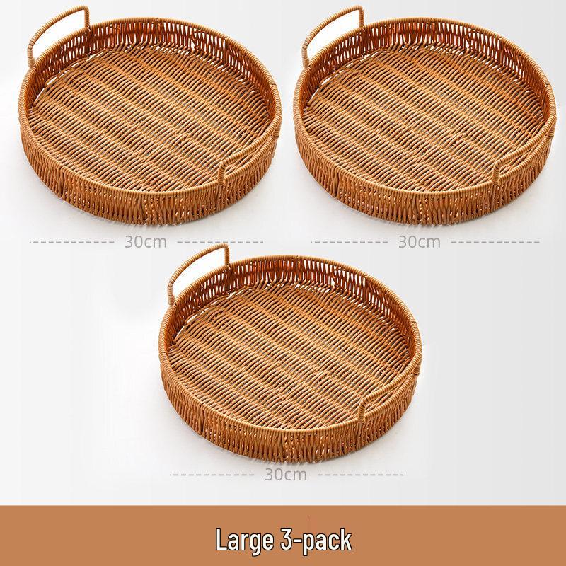 Handwoven Bamboo Snack & Fruit Basket Set