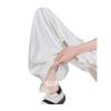 White High-Waisted Ice Silk Wide-Leg Pants for Women - Summer Casual Drape Style